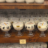 Originales branded snifter glasses with orange lavender candle