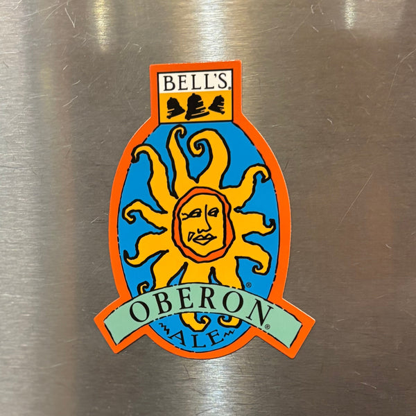 flat magnet in the shape of and featuring the full color Oberon logo