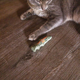 Green Two Hearted Fish-shaped cat toy with "Two Hearted IPA" in orange