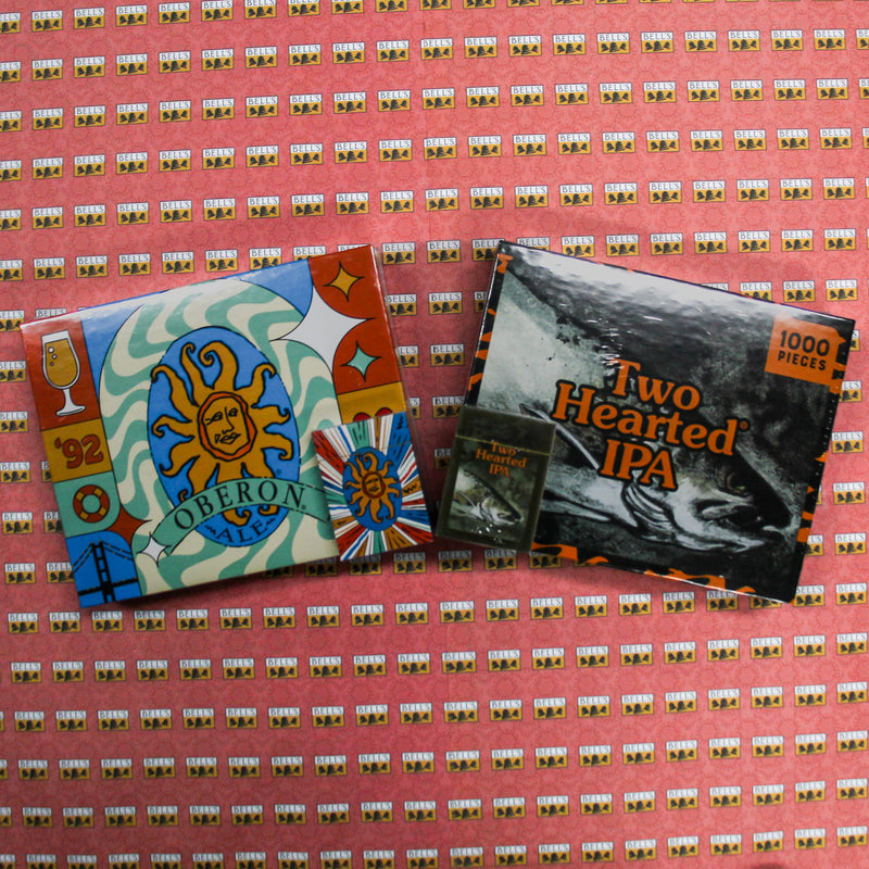 Oberon 1000 piece puzzle, two hearted 1000 piece puzzle, with Two Hearted playing cards and Oberon playing Cards