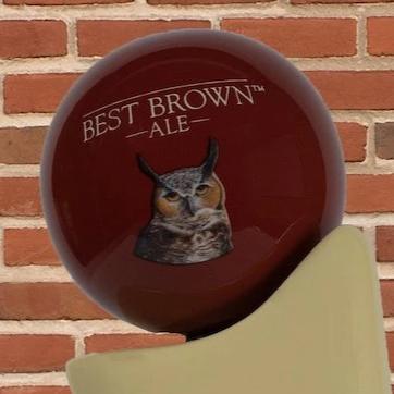Best Brown Ale Tap Handle Globe